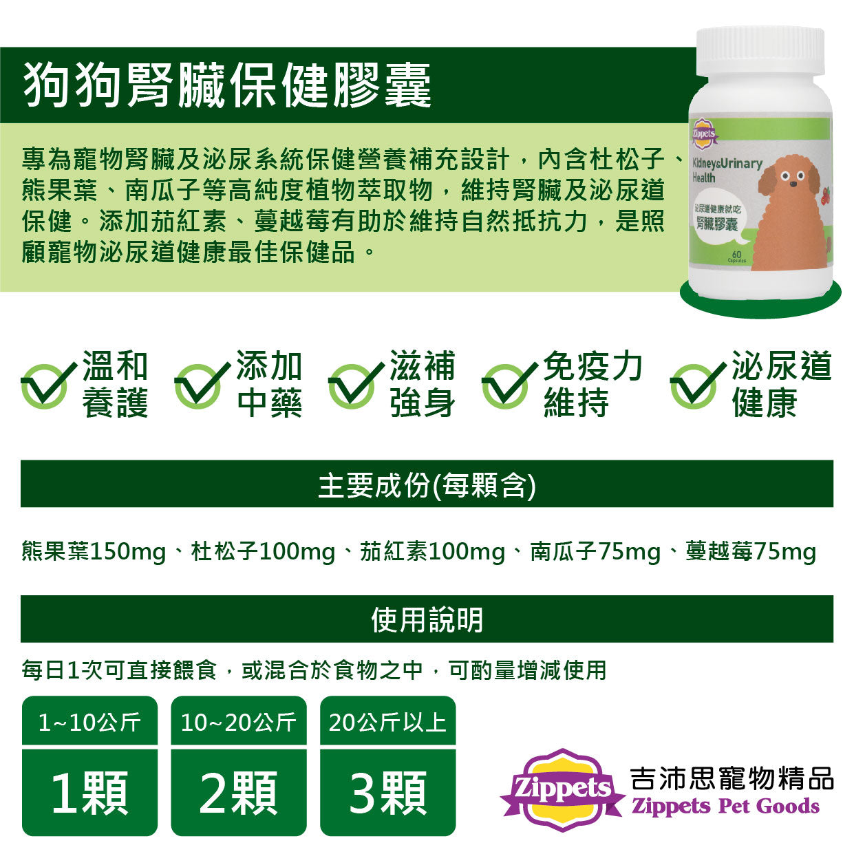 複合腎臟及泌尿保健膠囊