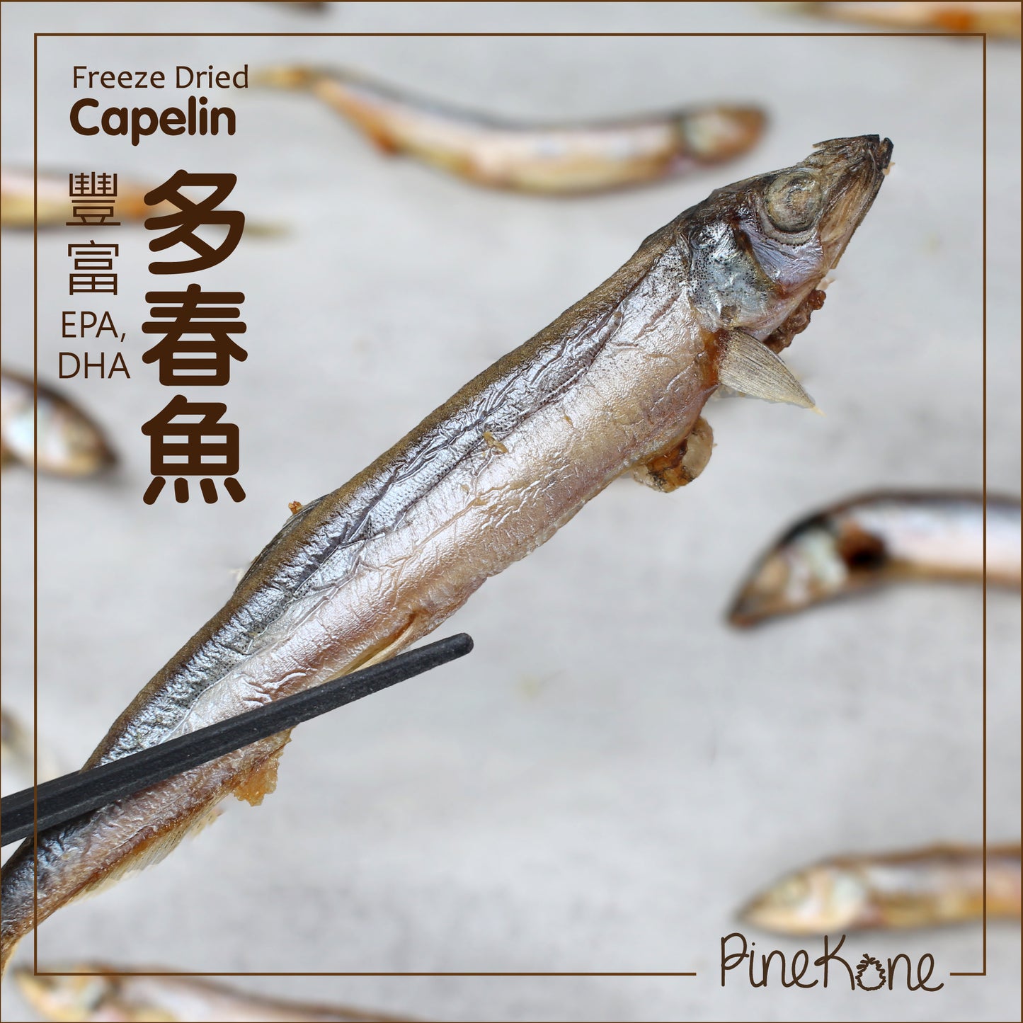 Pinekone 原條多春魚 Capelin <豐富EPA, DHA, 容易消化, 提升免疫力 > 40g